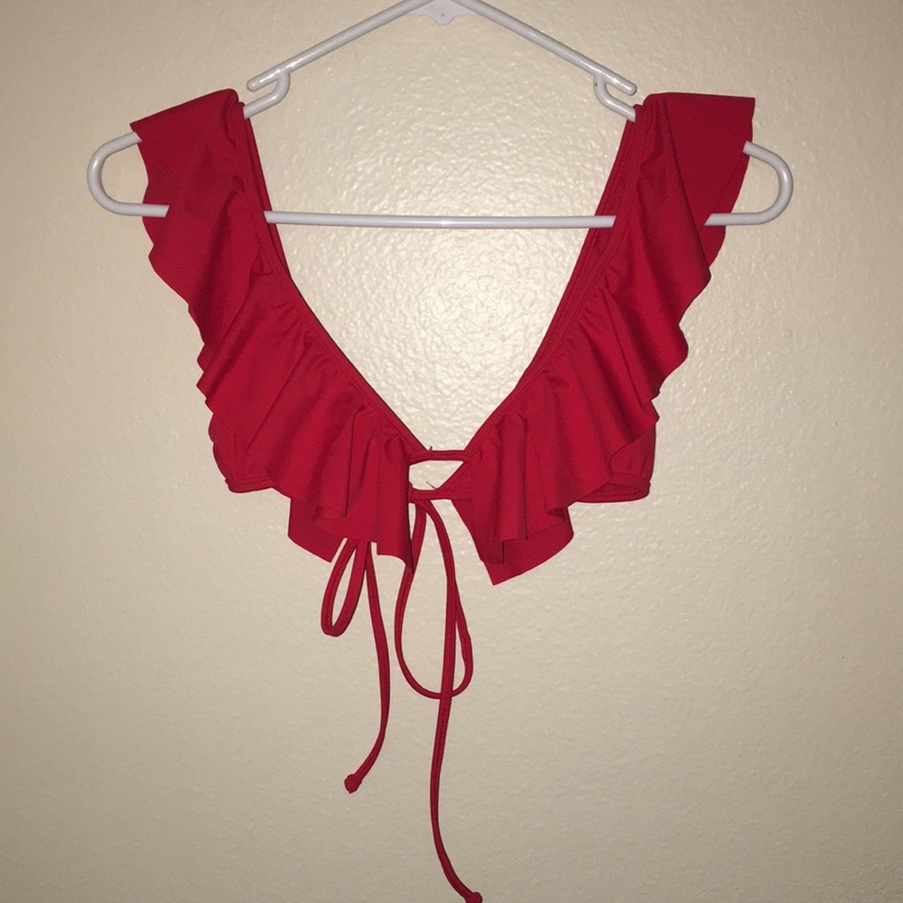 Milky Pinafore Bikini Top